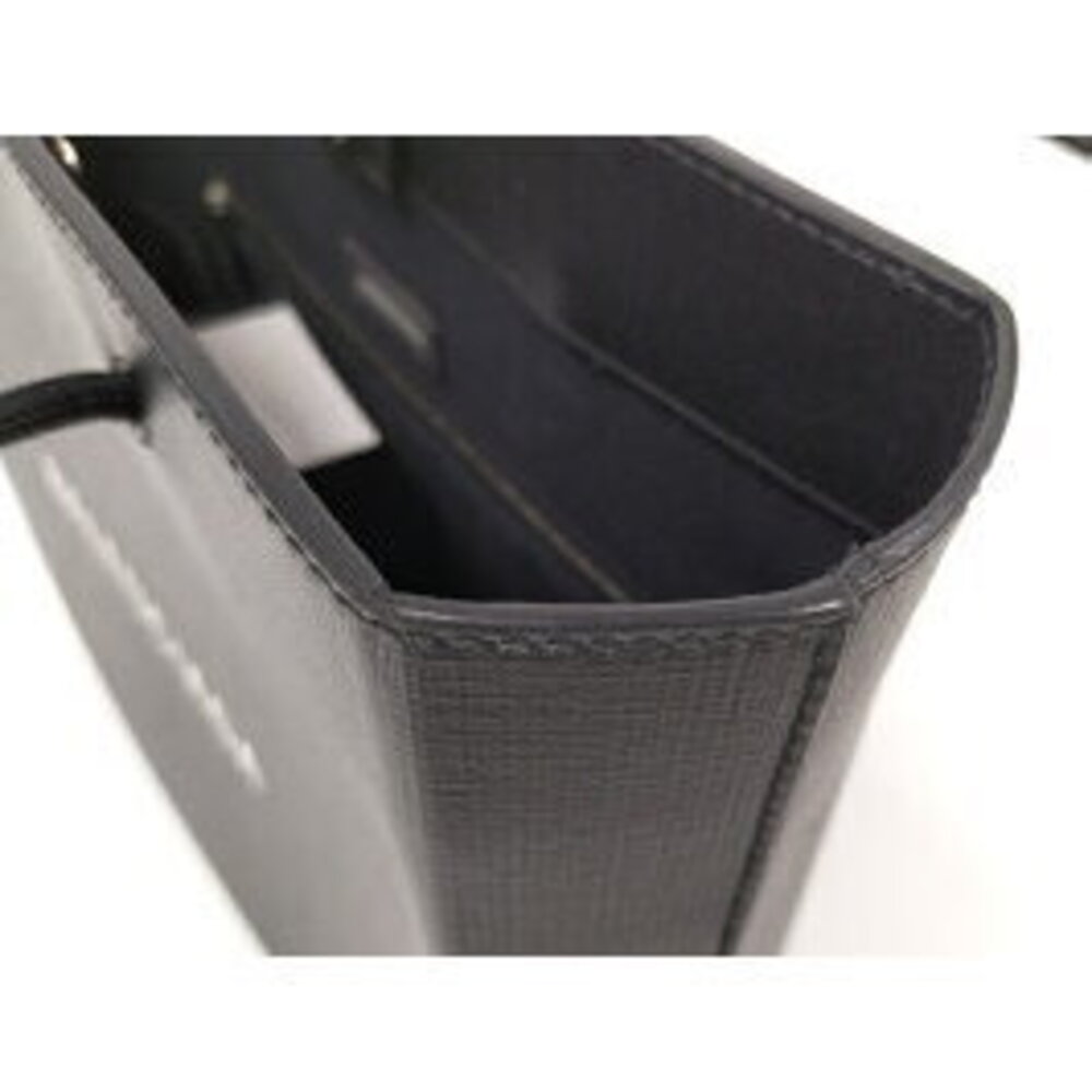 BALENCIAGA Shopping Tote Handbag Leather Black - Picture 7 of 9